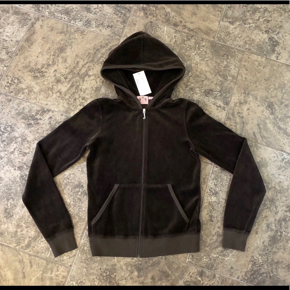 ❌SOLD❌ JUICY COUTURE CHOCOLATE BROWN VELOUR HOODIE